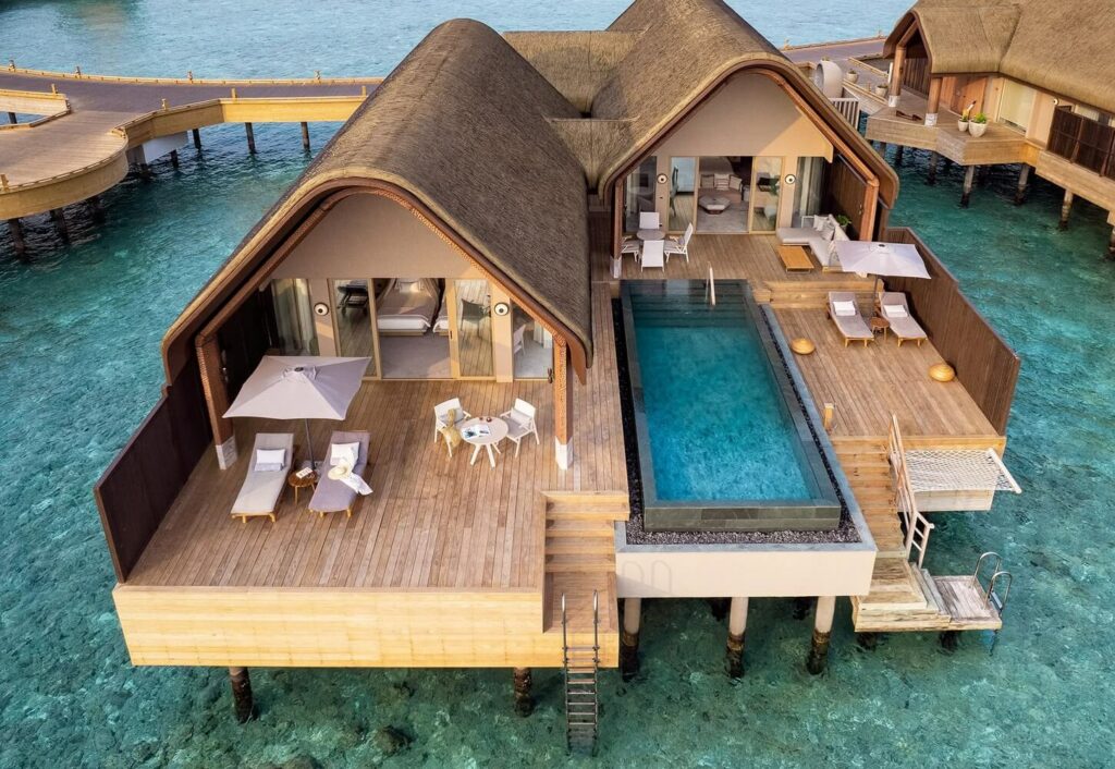 JOALI BEING - Well Living Spaces - Two Bedroom Ocean Pool Villa - Aerial - _1450x1000px